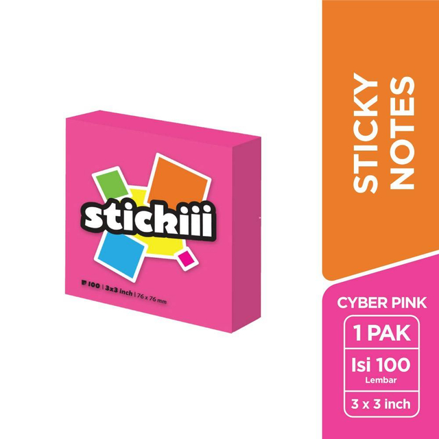 [CA] Sinar Dunia - Stickiii Sticky Notes Cyber Pink