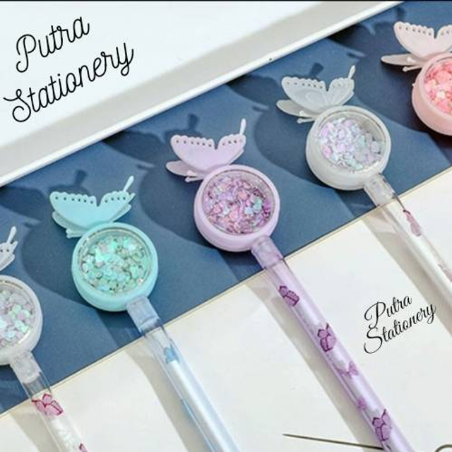 [CA] Putra Stationery - Pulpen Gel Kupu-Kupu Anti Nyamuk