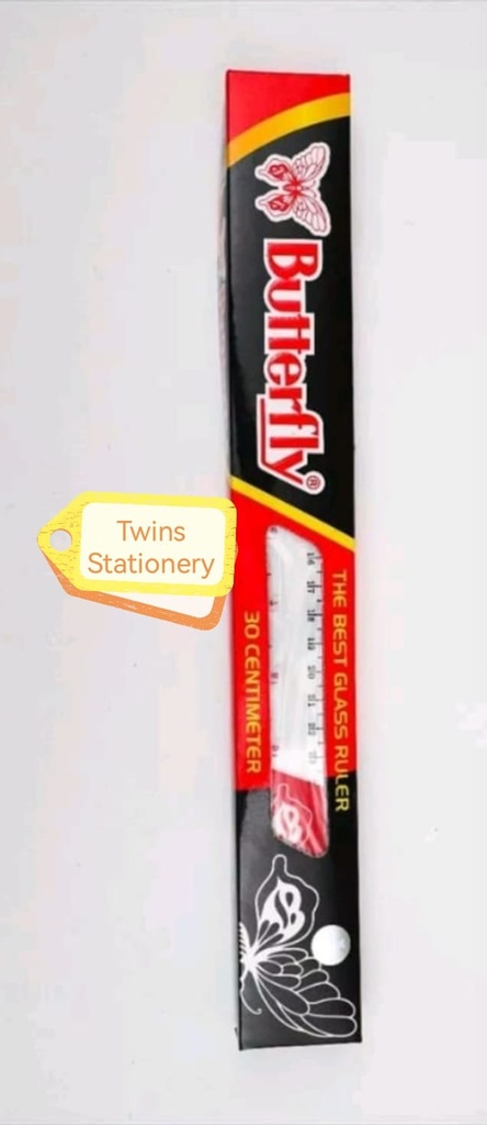 [CA] TWINS STATIONERY - Penggaris Butterfly 30 cm random 1 pack isi 12 pcs