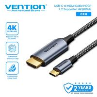 Vention kabel Type C Usb 3.1 to HDMI Male Converter Mac android window - CRH HDCP 2.2, 1m