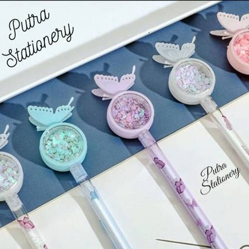 [CA] Putra Stationery - Pulpen Gel Kupu-Kupu Anti Nyamuk